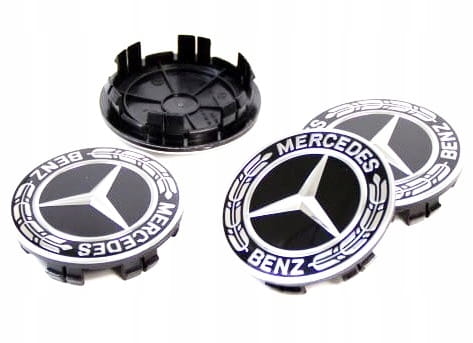 MERCEDES DEKIELKI KAPSLE ZNACZKI DO ALUFELG 75mm/65mm NAJNOWSZY MODEL 4szt.