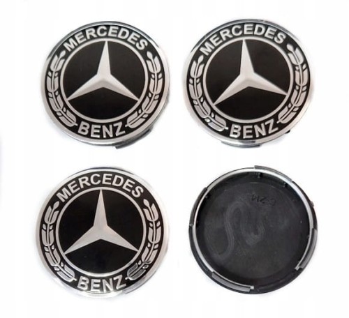 MERCEDES-BENZ DEKIELKI KAPSLE ZNACZKI DO ALUFELG 60mm/55mm 4szt.