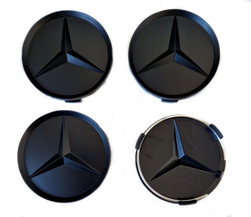 MERCEDES DEKIELKI KAPSLE DO ALUFELG MAT 75mm/70mm 4szt.