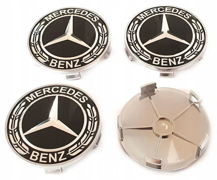 MERCEDES DEKIELKI KAPSLE DEKLE ZNACZKI ALUFELG 68mm/62mm 4szt.
