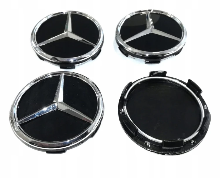 MERCEDES DEKIELKI ZNACZKI KAPSLE DO ALUFELG 60mm 4szt.