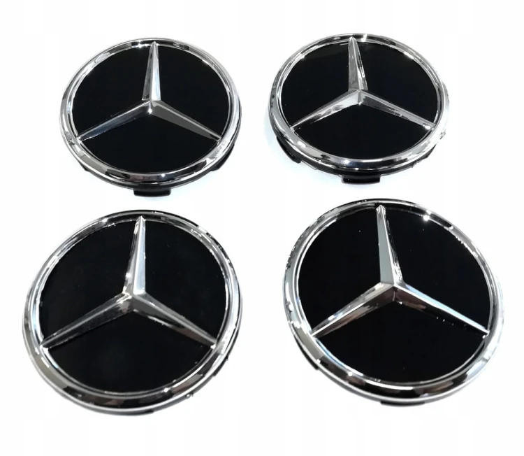 MERCEDES DEKIELKI ZNACZKI KAPSLE DO ALUFELG 60mm 4szt.