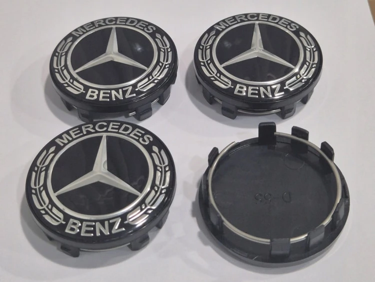 MERCEDES DEKIELKI ZNACZKI KAPSLE DO FELG MAK 59mm/54mm 4szt.