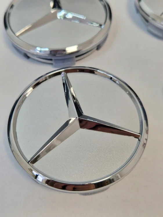 MERCEDES DEKIELKI ZNACZKI KAPSLE DO ALUFELG 60mm 4szt.