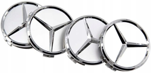 MERCEDES DEKIELKI ZNACZKI KAPSLE DO ALUFELG 75MM 4szt.