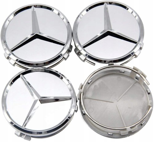 MERCEDES DEKIELKI ZNACZKI KAPSLE DO ALUFELG 75MM 4szt.