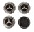 MERCEDES DEKIELKI DEKLE ZNACZKI DO ALUFELG RONAL 63mm/57mm 4szt.