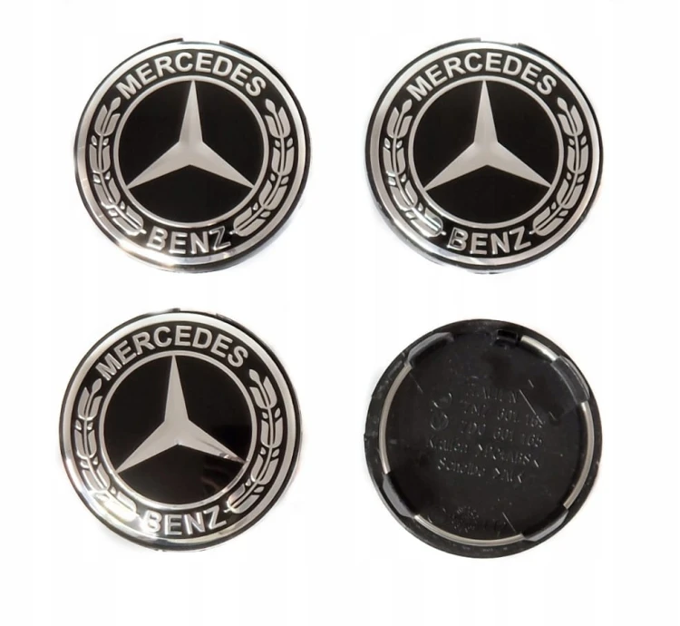 MERCEDES DEKIELKI DEKLE ZNACZKI DO ALUFELG RONAL 63mm/57mm 4szt.