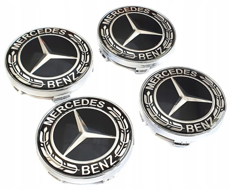 MERCEDES DEKIELKI KAPSLE ZNACZKI ALUFELG DEZENT 60mm/57mm 4szt.