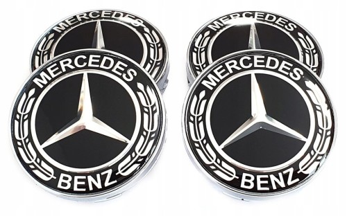 MERCEDES DEKIELKI KAPSLE ZNACZKI ALUFELG DEZENT 60mm/57mm 4szt.