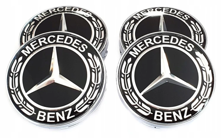 MERCEDES DEKIELKI KAPSLE ZNACZKI ALUFELG DEZENT 60mm/57mm 4szt.