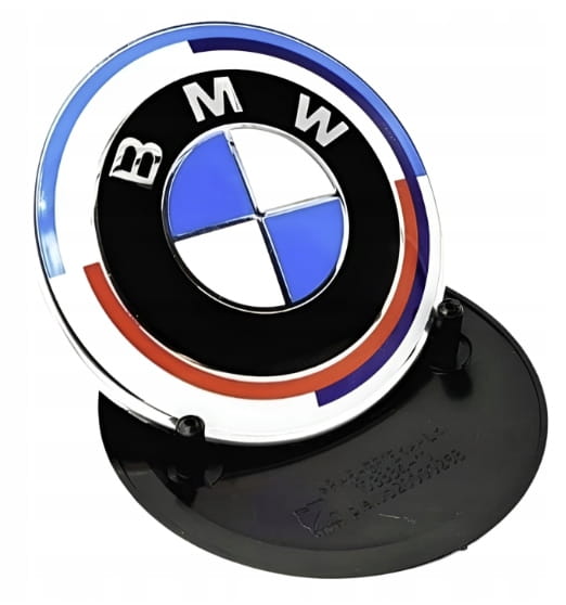 BMW EMBLEMAT ZNACZEK LOGO 74mm NA MASKĘ KLAPĘ 50 JAHRE E46 E60 F10 X3 X5