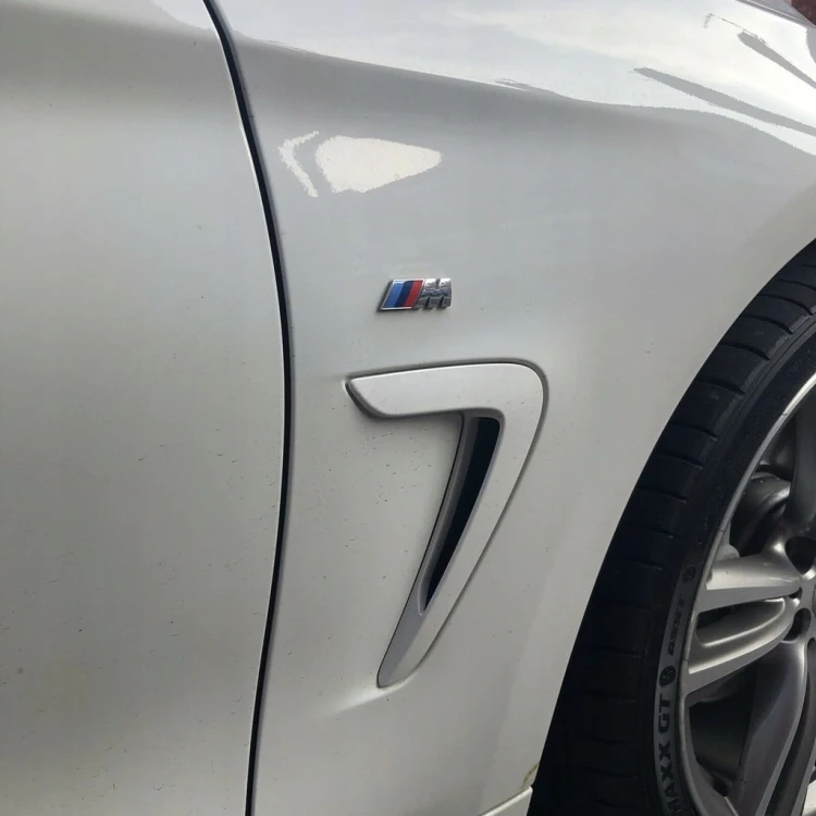 BMW M-POWER MPOWER EMBLEMAT ZNACZEK NAKLEJKA 45mm/15mm NA BŁOTNIKI