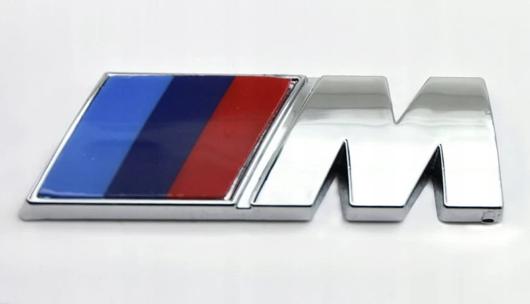 BMW M-POWER MPOWER EMBLEMAT ZNACZEK NAKLEJKA 45mm/15mm NA BŁOTNIKI