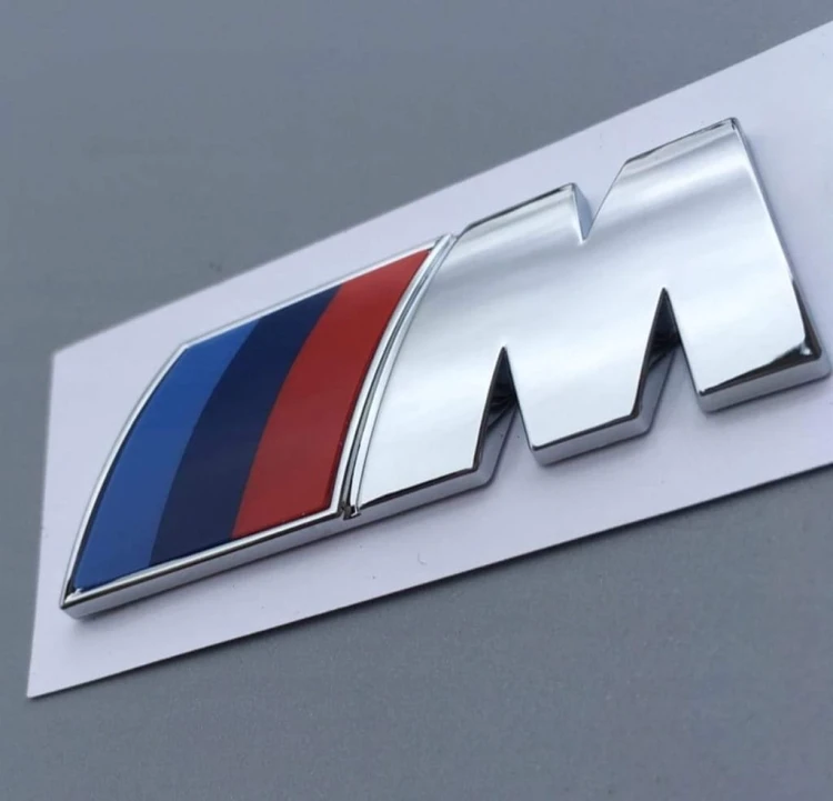 BMW M-POWER MPOWER EMBLEMAT ZNACZEK NAKLEJKA 45mm/15mm NA BŁOTNIKI