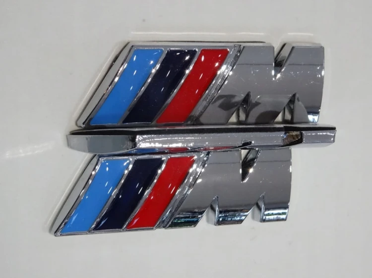 BMW M-POWER MPOWER EMBLEMAT ZNACZEK NAKLEJKA 55mm/20mm NA BŁOTNIKI