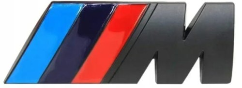 BMW M-POWER MPOWER EMBLEMAT ZNACZEK NAKLEJKA LOGO 75mm/27mm NA KLAPĘ 1szt