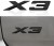 BMW X3 NAPIS EMBLEMAT NAKLEJKA LOGO ZNACZEK NA KLAPĘ TYŁ MATOWY