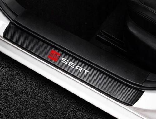 SEAT NAKLEJKI LISTWY NAKŁADKI FOLIA OCHRONNA NA PROGI CARBON