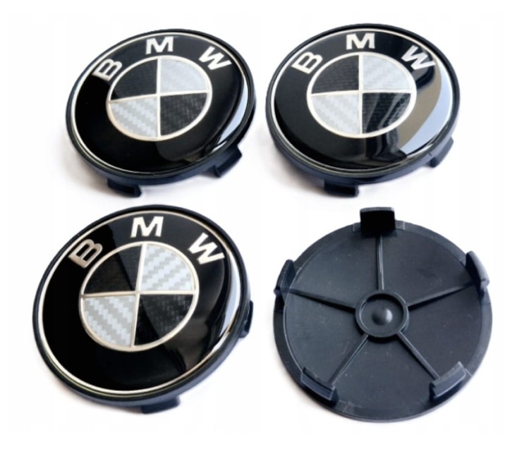 BMW DEKIELKI DEKLE ZNACZKI LOGO DO ALUFELG 68mm/ 64mm KOMPLET 4szt.