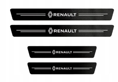 RENAULT NAKŁADKI NAKLEJKI FOLIA CHRONNA NA PROGI KOMPLET NOWE LOGO