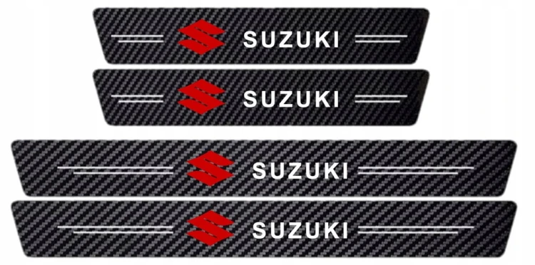 SUZUKI 4x NAKŁADKI NAKLEJKI FOLIA CHRONNA NA PROGI