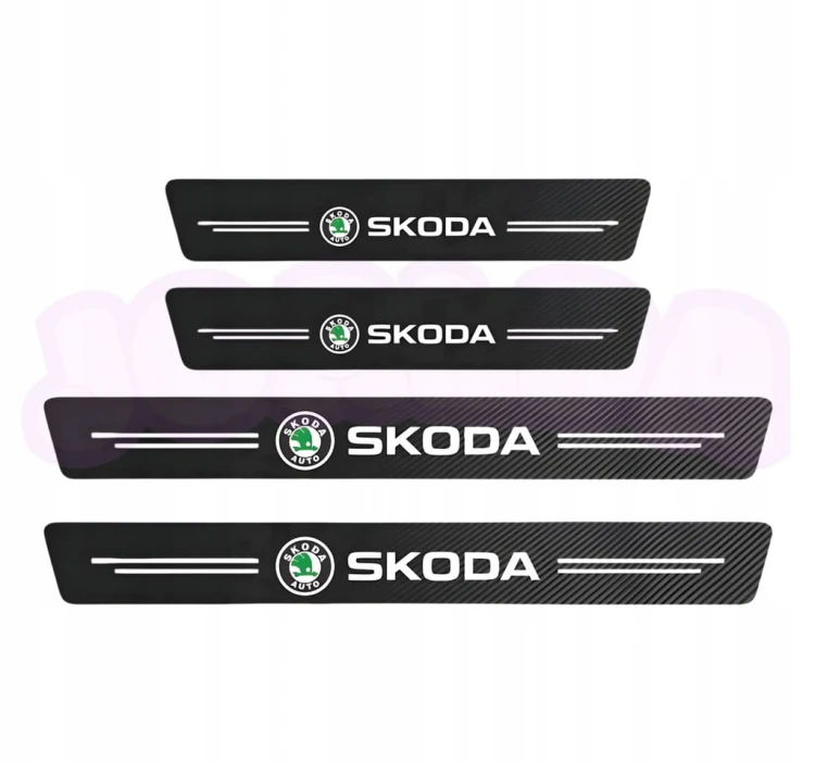 SKODA OCTAVIA FABIA SUPERB YETI NAKLEJKI FOLIA OCHRONNA NA PROGI 4szt.