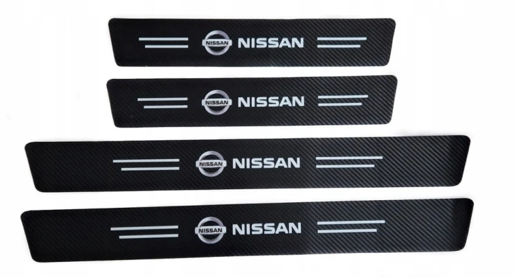 NISSAN NAKŁADKI NAKLEJKI FOLIA OCHRONNA NA PROGI 4szt.