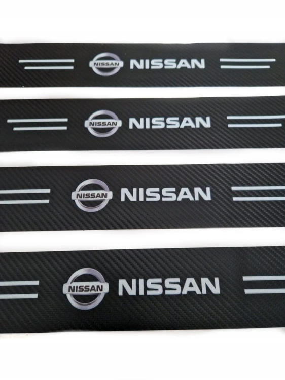 NISSAN NAKŁADKI NAKLEJKI FOLIA OCHRONNA NA PROGI 4szt.