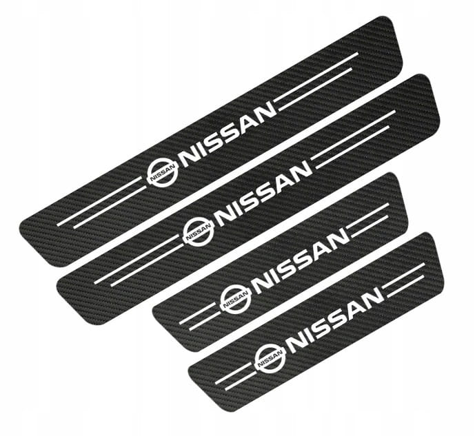 NISSAN NAKŁADKI NAKLEJKI FOLIA OCHRONNA NA PROGI 4szt.
