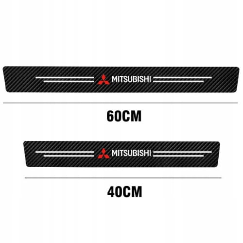 MITSUBISHI NAKLEJKI OCHRONNE LISTWY FOLIA OCHRONNA KARBONOWA NA PROGI 4szt.