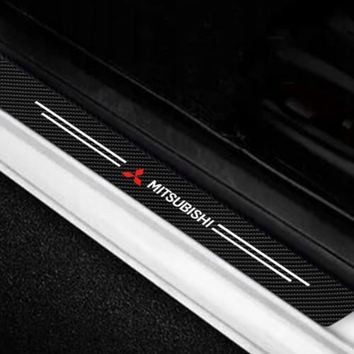 MITSUBISHI NAKLEJKI OCHRONNE LISTWY FOLIA OCHRONNA KARBONOWA NA PROGI 4szt.