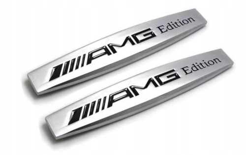 AMG EDITION EMBLEMAT ZNACZEK NAKLEJKA LOGO NA BŁOTNIKI ZDERZAK 2szt.