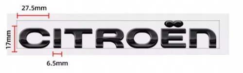 CITROEN EMBLEMAT ZNACZEK LITERKI NAKLEJKA NAPIS NA KLAPĘ TYŁ 172mmX17mm
