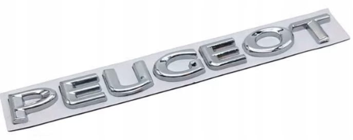 PEUGEOT EMBLEMAT ZNACZEK LITERKI NAKLEJKA NAPIS NA KLAPĘ TYŁ 190mmX20mm