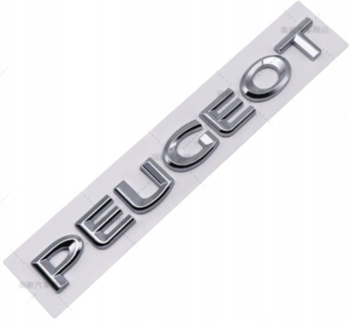 PEUGEOT EMBLEMAT ZNACZEK LITERKI NAKLEJKA NAPIS NA KLAPĘ TYŁ 158mmX16mm