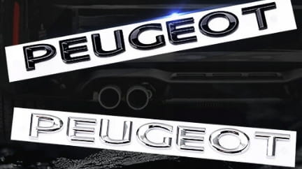 PEUGEOT EMBLEMAT ZNACZEK LITERKI NAKLEJKA NAPIS NA KLAPĘ TYŁ 190mmX20mm