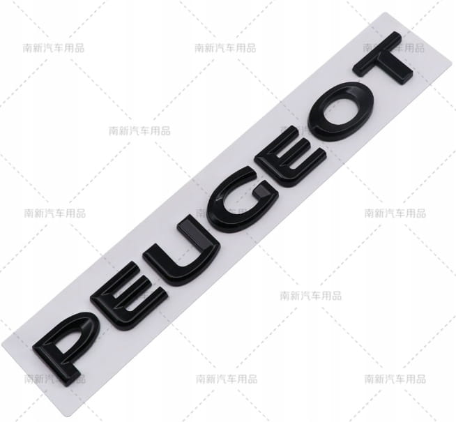 PEUGEOT EMBLEMAT ZNACZEK LITERKI NAKLEJKA NAPIS NA KLAPĘ TYŁ 190mmX20mm