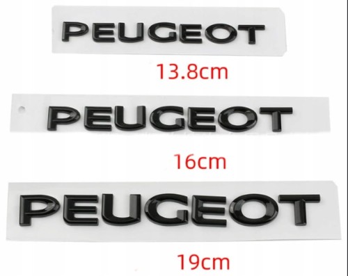 PEUGEOT EMBLEMAT ZNACZEK LITERKI NAKLEJKA NAPIS NA KLAPĘ TYŁ 158mmX16mm