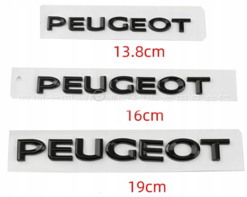 PEUGEOT EMBLEMAT ZNACZEK LITERKI NAKLEJKA NAPIS 138mmX14mm