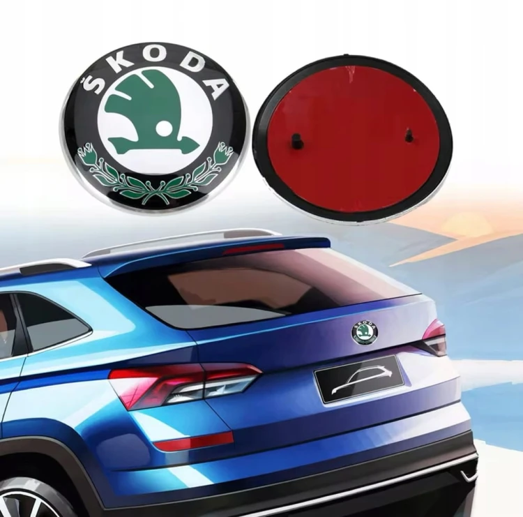 SKODA OCTAVIA III SUPERB II EMBLEMAT ZNACZEK NA MASKĘ PRZÓD KLAPĘ TYŁ 90mm