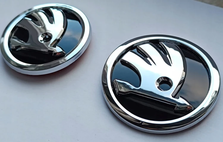 SKODA FABIA III EMBLEMAT ZNACZEK LOGO PRZÓD + TYŁ 80mm + 90mm