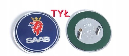 SAAB ZNACZEK LOGO EMBLEMAT NA PRZÓD + TYŁ 68mm KOMPLET