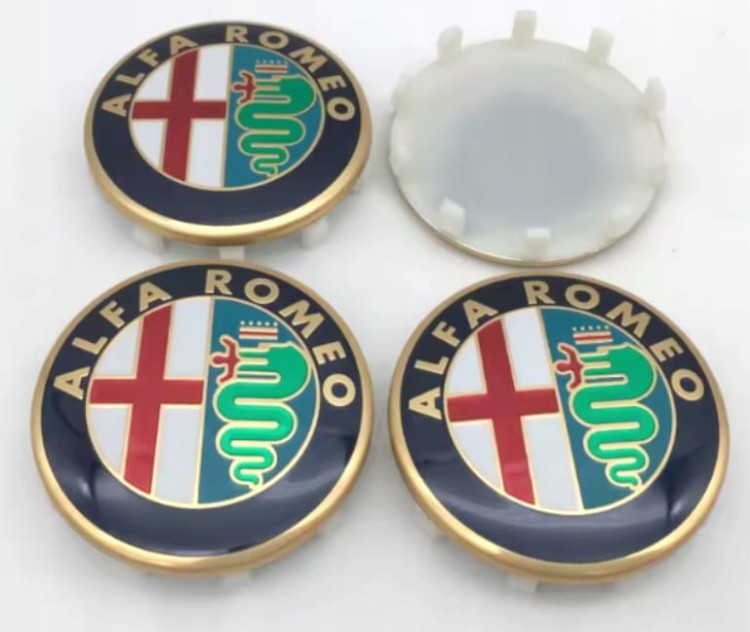 ALFA ROMEO DEKIELKIDEKLE ZNACZKI KAPSLE ALUFELG 60mm/58mm 4szt.
