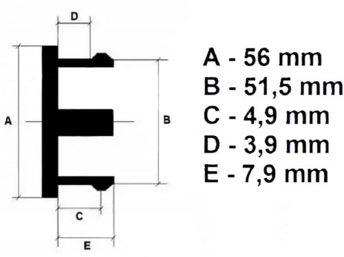 BORBET RENAULT DACIA I INNE DEKIELKI BEZ LOGO 56MM/51MM 4SZT.