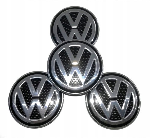 VOLKSWAGEN  NAKLEJKI EMBLEMATY VW ZNACZKI LOGO CARBON 64MM 4 SZT.