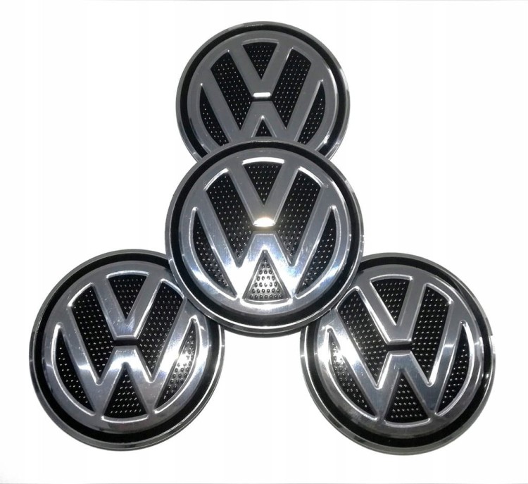 VOLKSWAGEN  NAKLEJKI EMBLEMATY VW ZNACZKI LOGO CARBON 56MM 4 SZT.