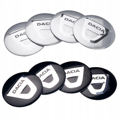 DACIA LOGO NAKLEJKI EMBLEMAT 56mm ALUMINIOWY 4szt