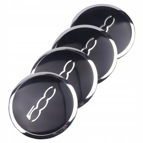 FIAT 500 NAKLEJKI 56mm EMBLEMAT ZNACZKI ALUMINIOWE 4szt.