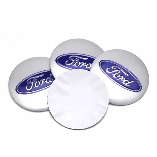 FORD  NAKLEJKI 56mm EMBLEMATY ZNACZKI DO FELG KOŁPAKÓW ALUMINIOWE 4szt